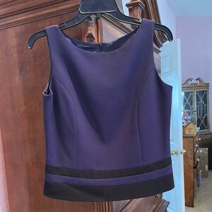 Elegant Purple and Black Sleeveless Top